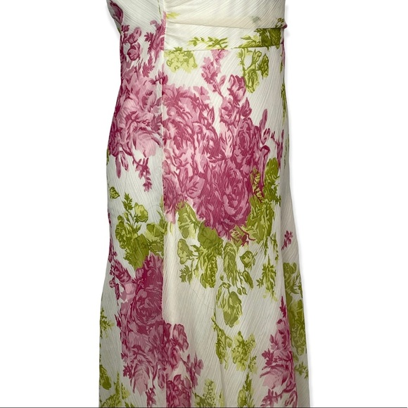 Xtraordinary Y2k Vintage Chiffon Halter Floral Dress Size 7 - Picture 11 of 12